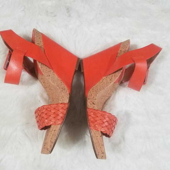 BCBGeneration orange wedges cork shoes. Size 8 - Picture 6 of 8